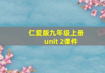 仁爱版九年级上册unit 2课件